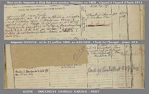 GUERRE 14-18 GANZER AUGUSTE  4